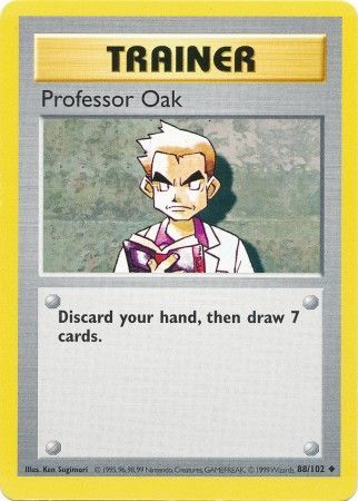 Professor Oak 088 - Unlimited Base Set Shadowless - Uncommon