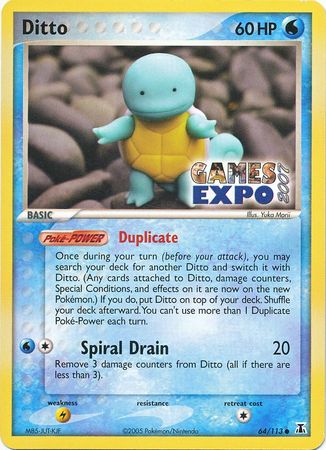Ditto (Squirtle) 064/113 Miscellaneous Cards & Products - Promo