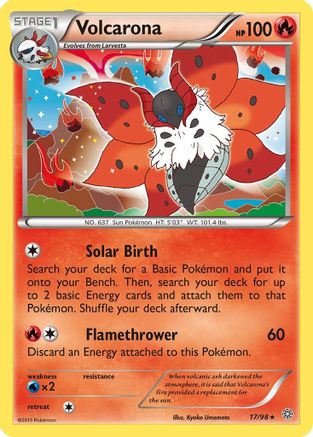 Volcarona (17) 017 - Reverse Holofoil XY Ancient Origins - Holo Rare