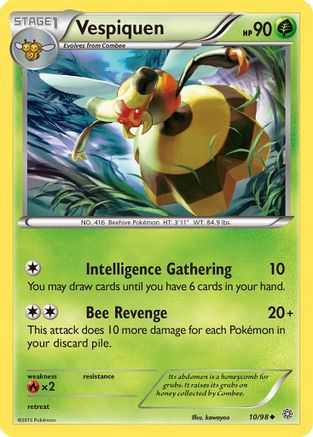 Vespiquen (10) 010 - Reverse Holofoil XY Ancient Origins - Uncommon