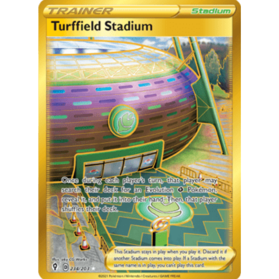 Turffield Stadium (Secret) 234 - Holofoil SWSH07 Evolving Skies - Secret Rare