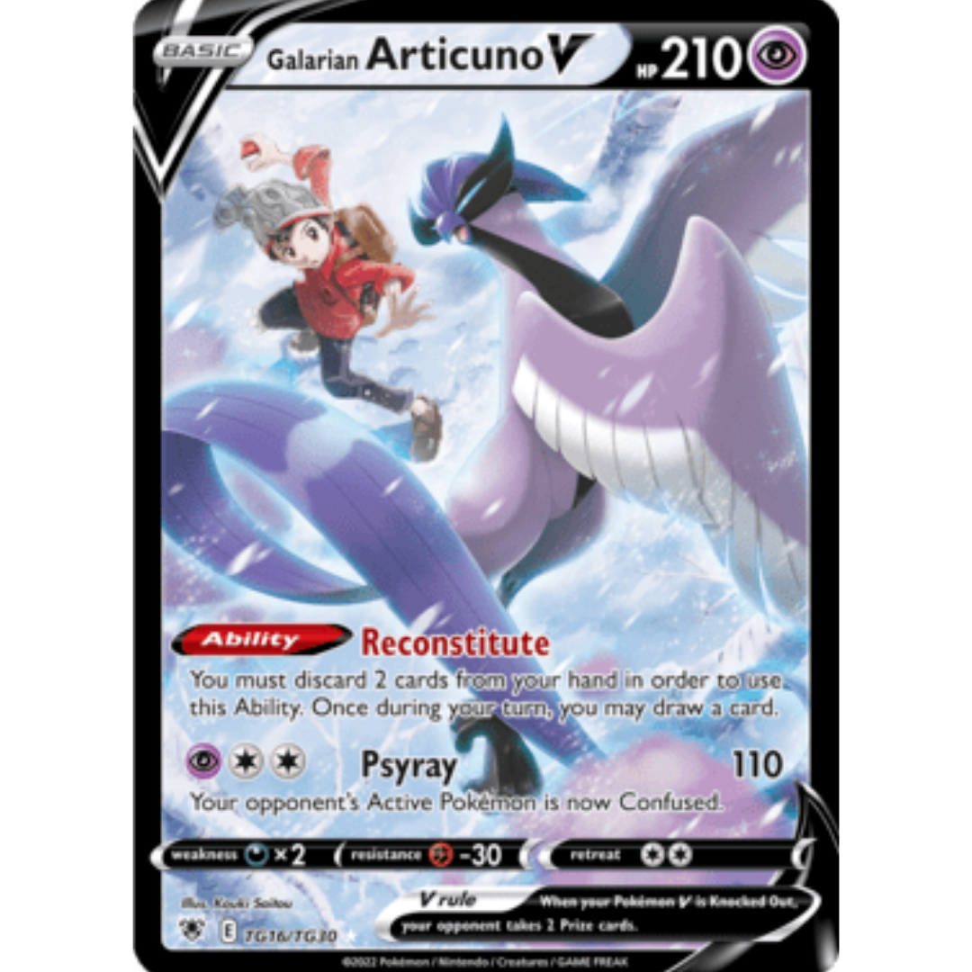 Galarian Articuno V TG16 - Holofoil SWSH10 Astral Radiance Trainer Gallery - Ultra Rare