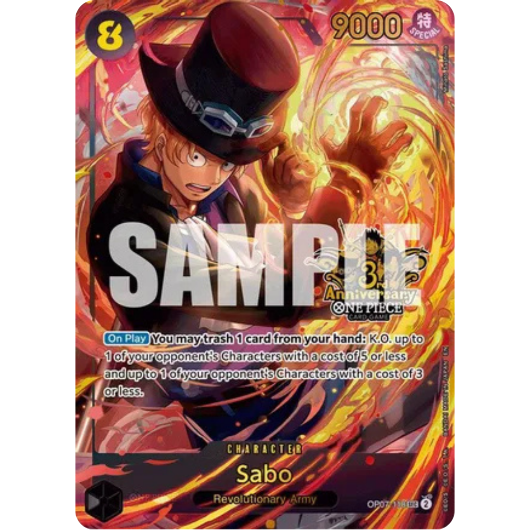 Sabo (Japanese Version 3rd Anniversary Set) (OP07-118) - One Piece Promotion Cards Foil