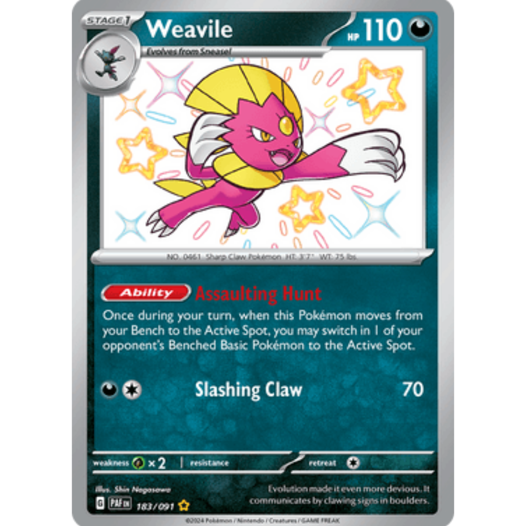 Weavile 183 - Holofoil SV Paldean Fates - Shiny Rare