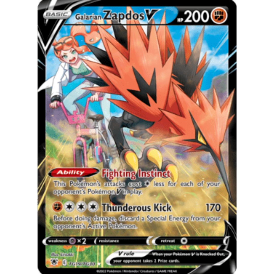 Galarian Zapdos V TG19 - Holofoil SWSH10 Astral Radiance Trainer Gallery - Ultra Rare