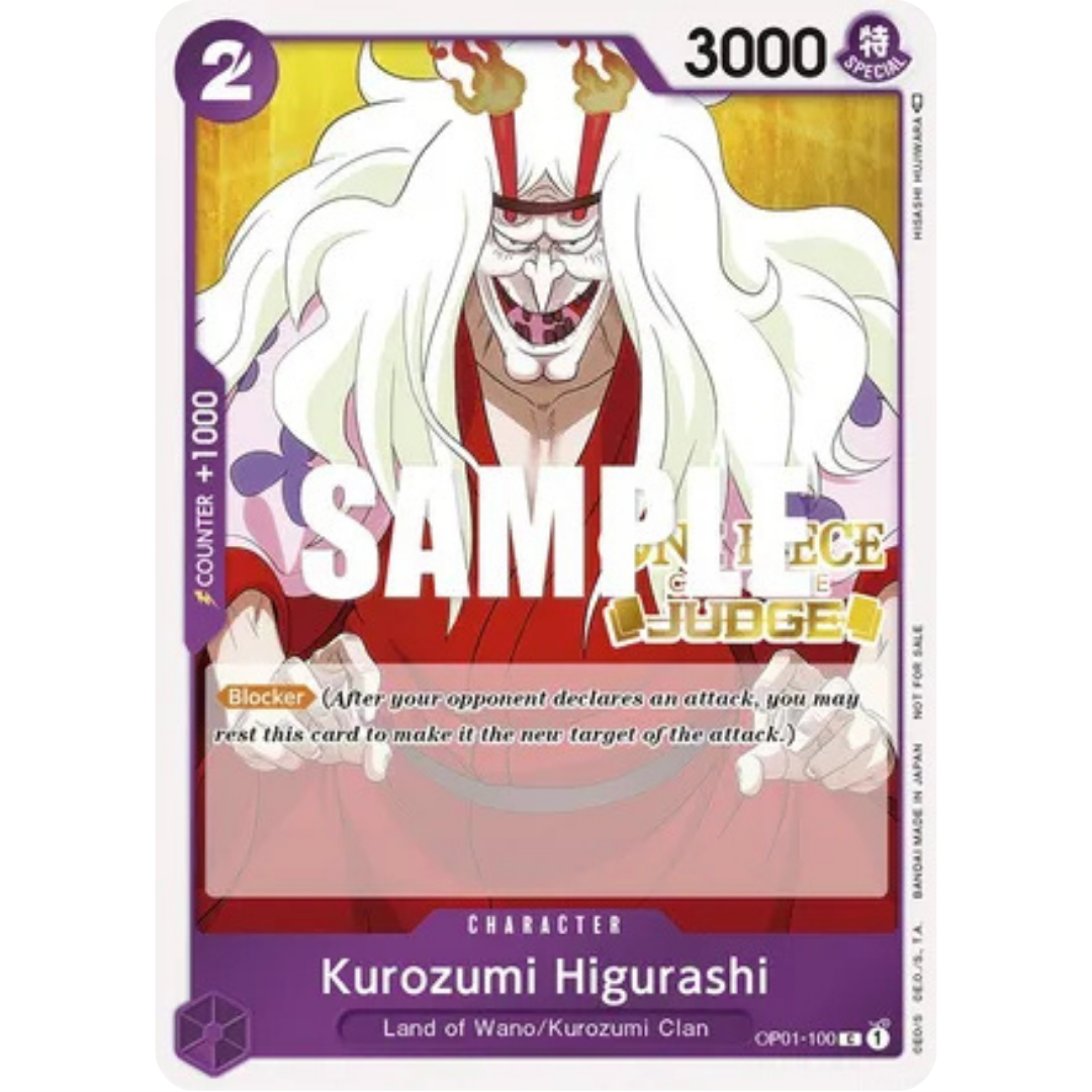 Kurozumi Higurashi (Judge) (OP01-100) - One Piece Promotion Cards Foil