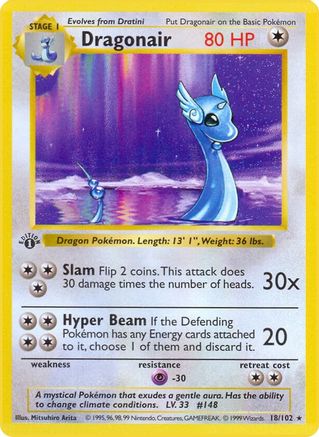 Dragonair/102 - Unlimited Base Set Shadowless - Rare