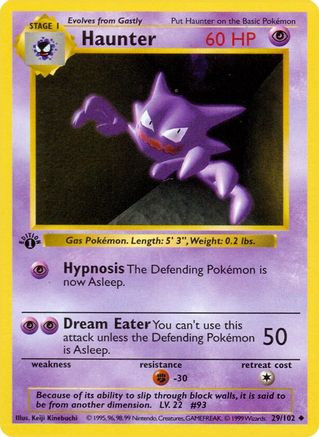 Haunter 029 - Unlimited Base Set Shadowless - Uncommon
