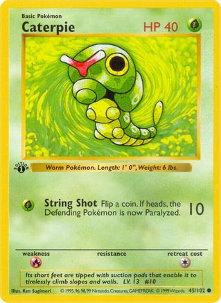Caterpie 045 - Unlimited Base Set Shadowless - Common