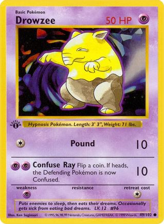 Drowzee 049 - Unlimited Base Set Shadowless - Common