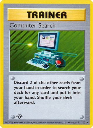 Computer Search 071 - Unlimited Base Set Shadowless - Rare