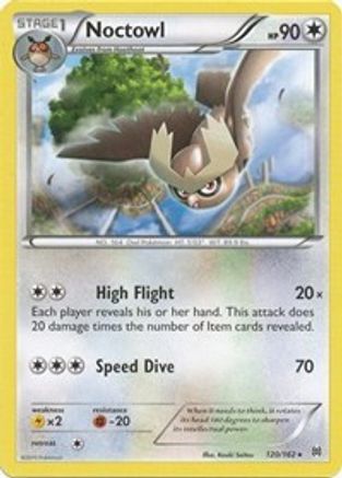 Noctowl 120 - Reverse Holofoil XY BREAKthrough - Rare