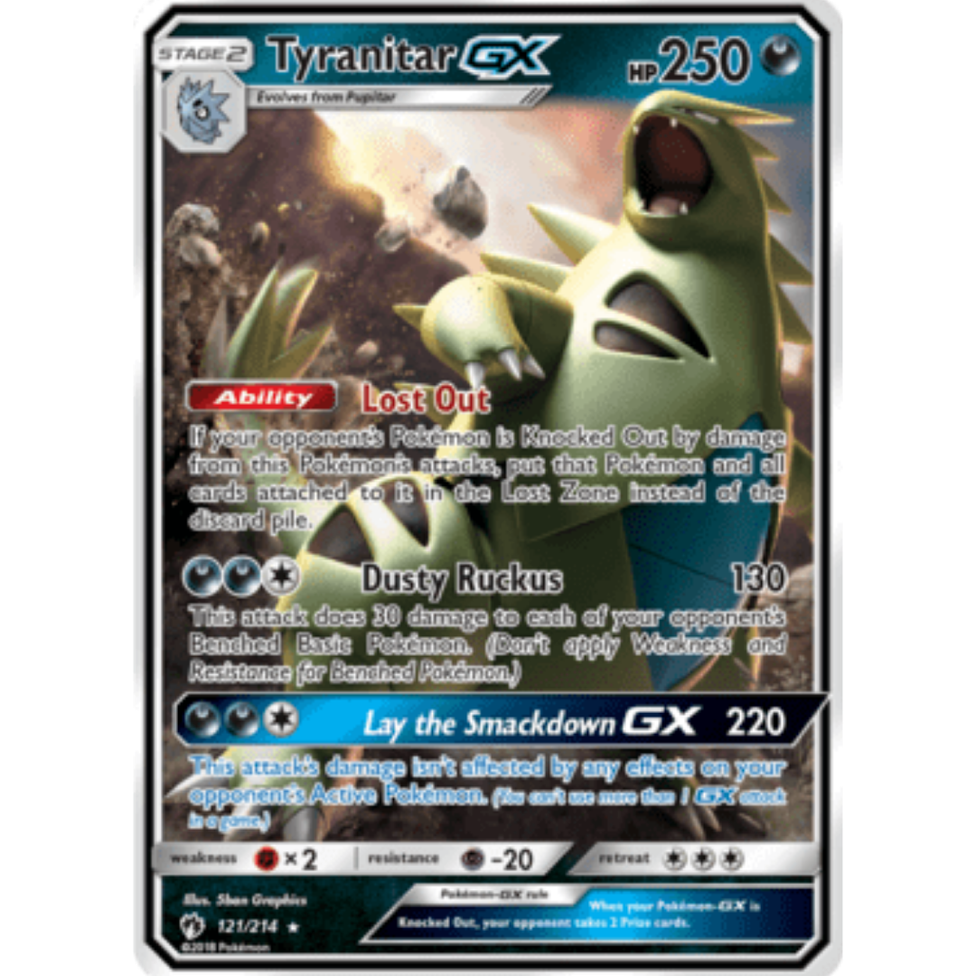 Tyranitar GX 121 - Holofoil SM Lost Thunder - Ultra Rare