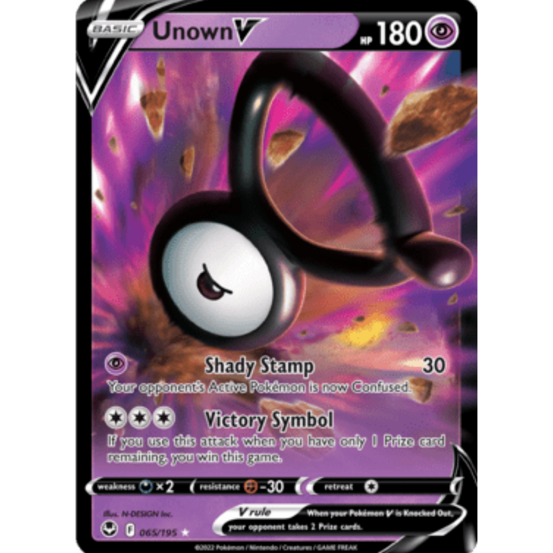 Unown V 065 - Holofoil SWSH12 Silver Tempest - Ultra Rare