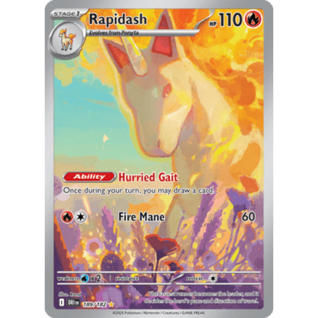 Rapidash 189/182 - Holofoil SV10 Destined Rivals - Illustration Rare