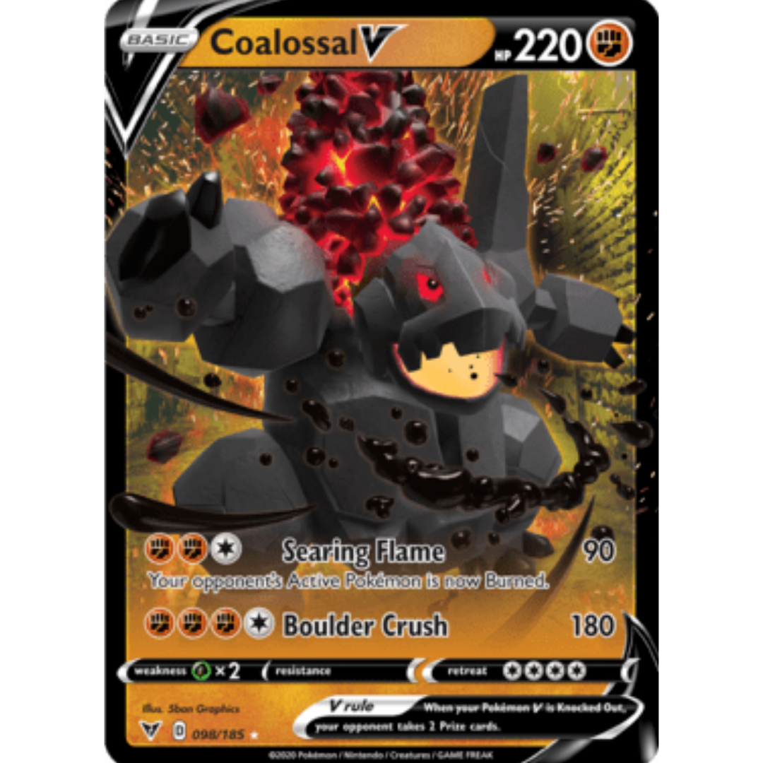 Coalossal V 098 - Holofoil SWSH04 Vivid Voltage - Ultra Rare