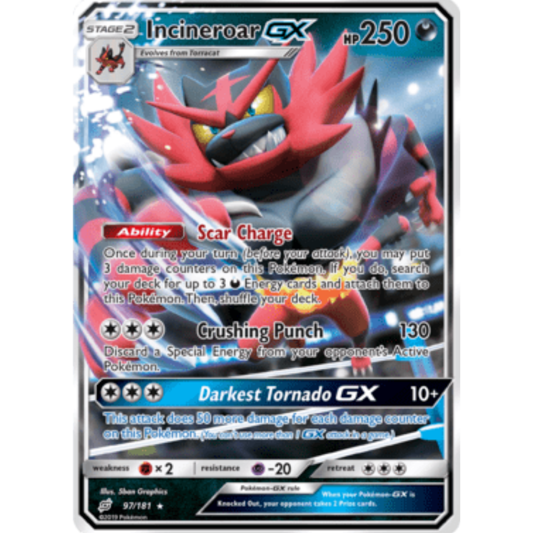 Incineroar GX 097 - Holofoil SM Team Up - Ultra Rare