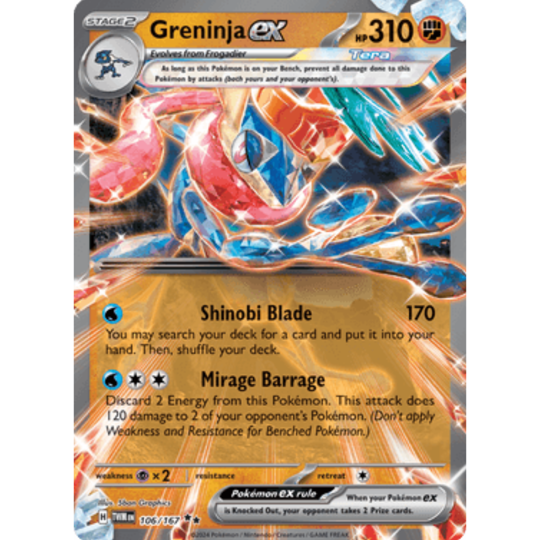 Greninja ex 106/167 - Holofoil SV06 Twilight Masquerade - Double Rare