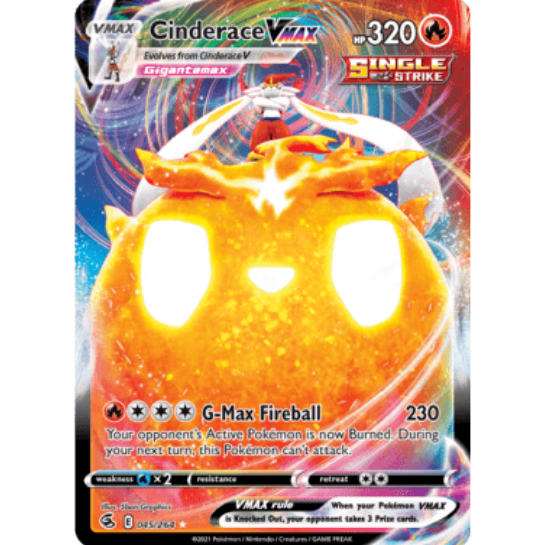 Cinderace VMAX 045 - Holofoil SWSH08 Fusion Strike - Ultra Rare