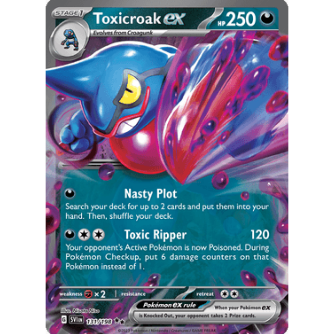 Toxicroak ex 232/198 - Holofoil SV01 Scarlet & Violet Base Set - Ultra Rare