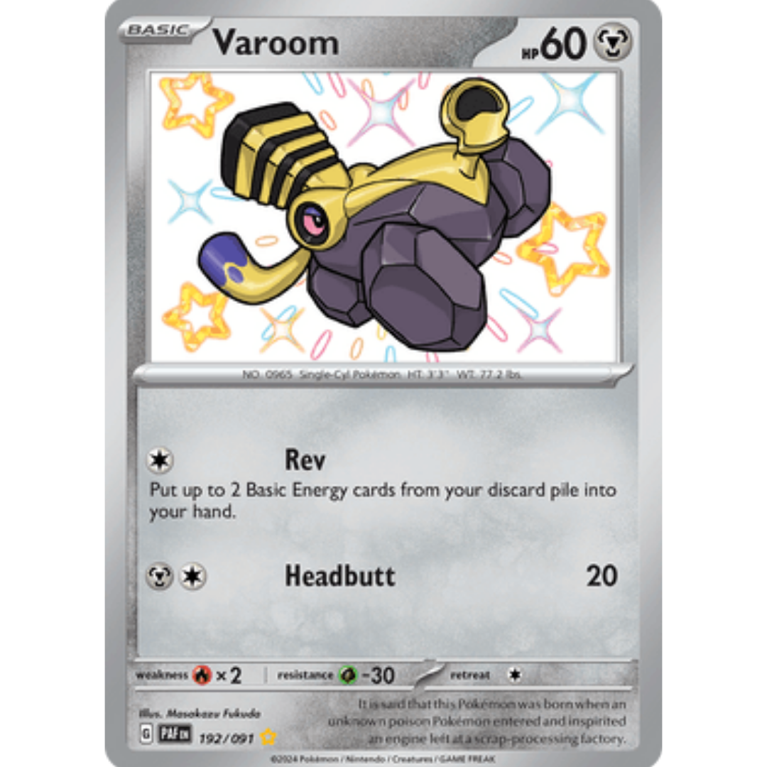 Varoom 192/091 - Holofoil SV Paldean Fates - Shiny Rare