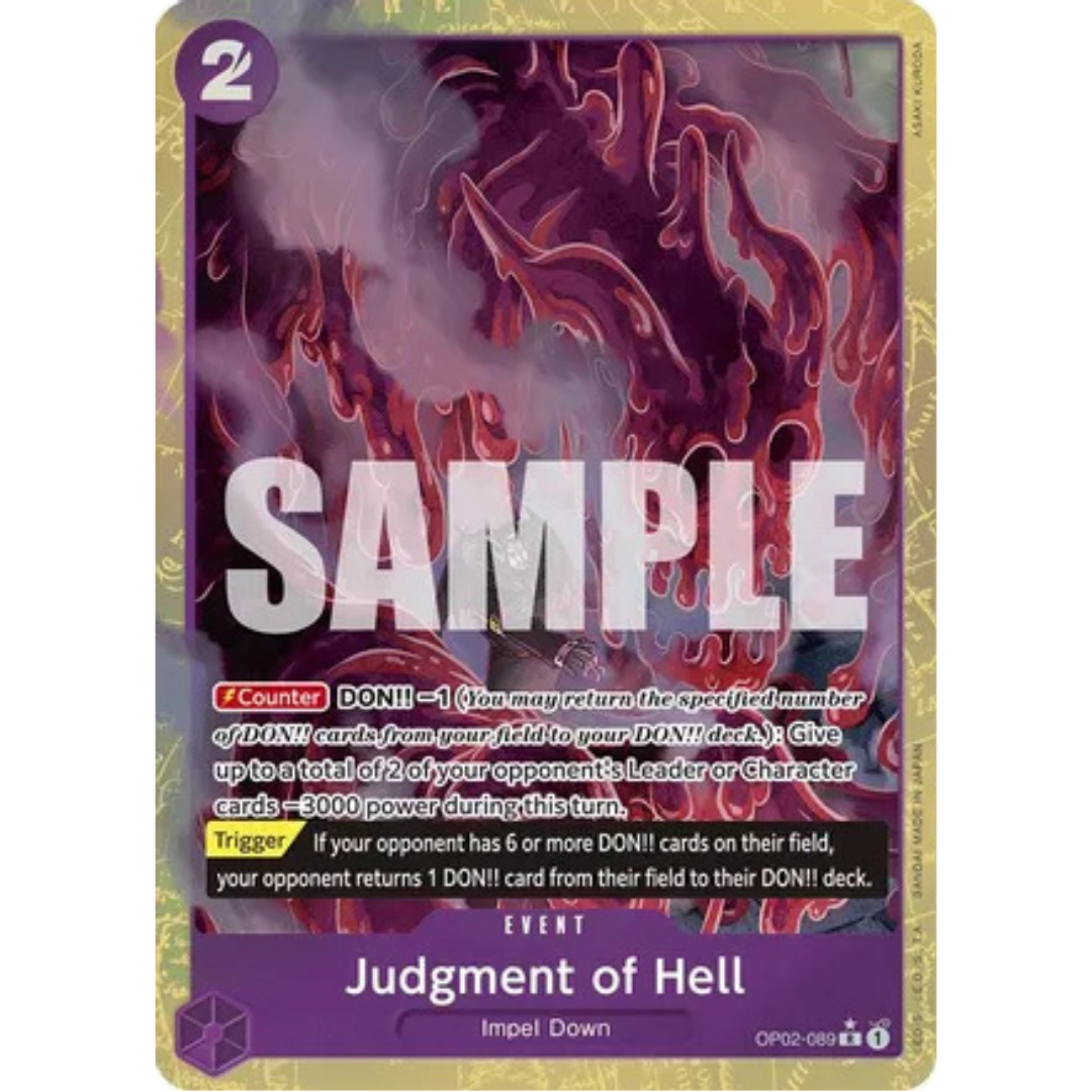 Judgment of Hell (Alternate Art) (OP02-089) - Premium Booster -The Best- Foil