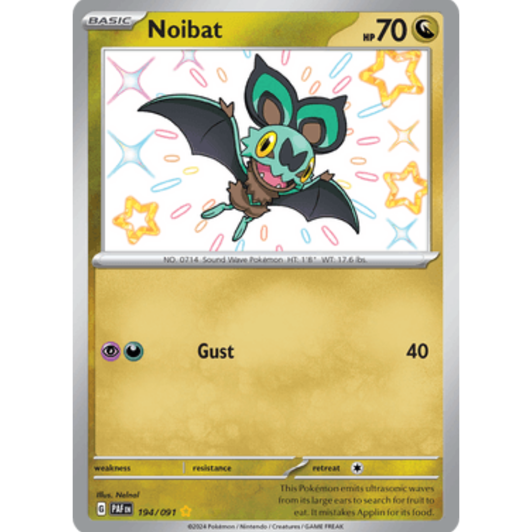 Noibat 194/091 - Holofoil SV Paldean Fates - Shiny Rare