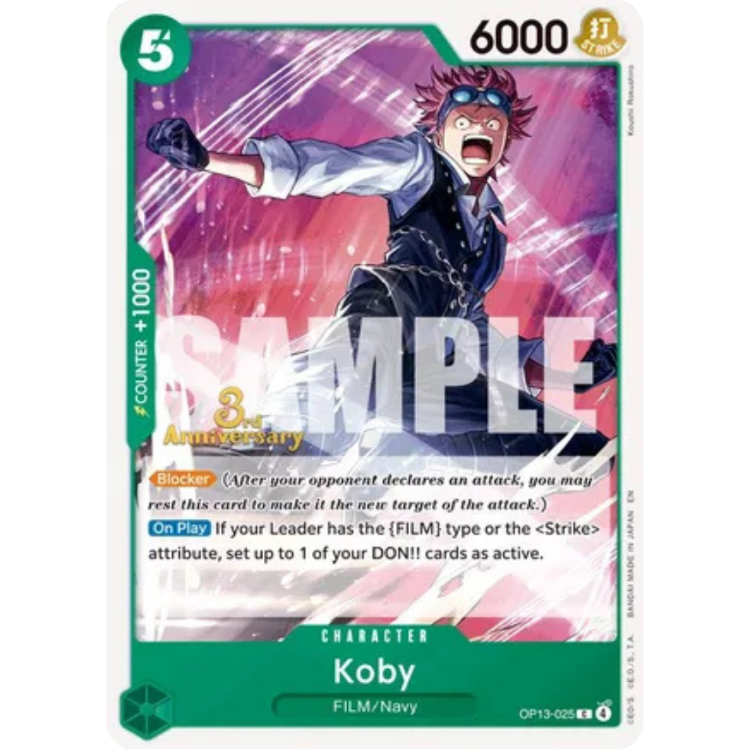 Koby (OP13-025) - Carrying On His Will: 3rd Anniversary Tournament Cards