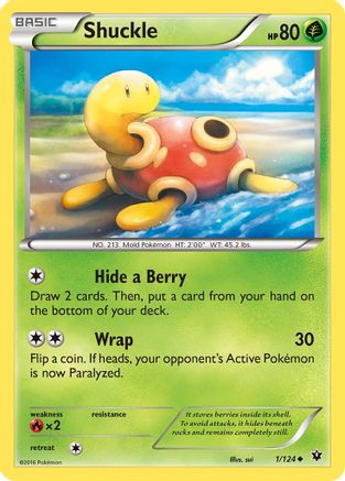Shuckle 001 - Reverse Holofoil XY Fates Collide - Uncommon