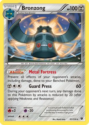 Bronzong - Reverse Holofoil XY Fates Collide - Rare