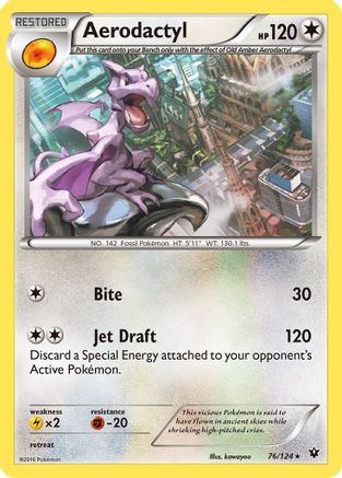 Aerodactyl 076 XY Fates Collide - Rare