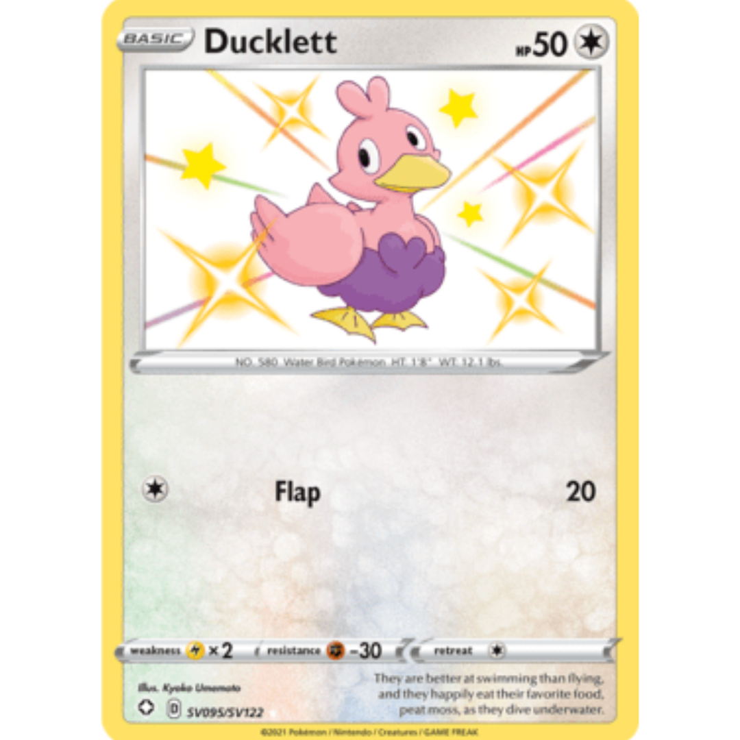 Ducklett SV095 - Holofoil Shining Fates Shiny Vault - Shiny Holo Rare