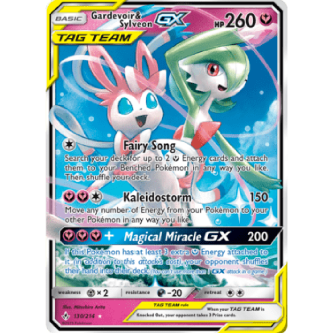 Gardevoir & Sylveon GX 130 - Holofoil SM Unbroken Bonds - Ultra Rare