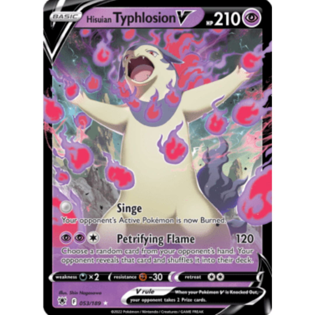 Hisuian Typhlosion V 053 - Holofoil SWSH10 Astral Radiance - Ultra Rare