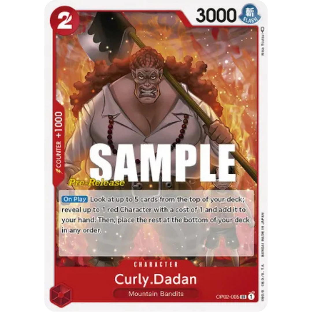 Curly.Dadan (OP02-005) - Paramount War Pre-Release Cards