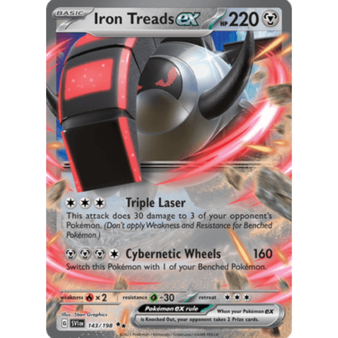 Iron Treads ex 143/198 - Holofoil SV01 Scarlet & Violet Base Set - Double Rare