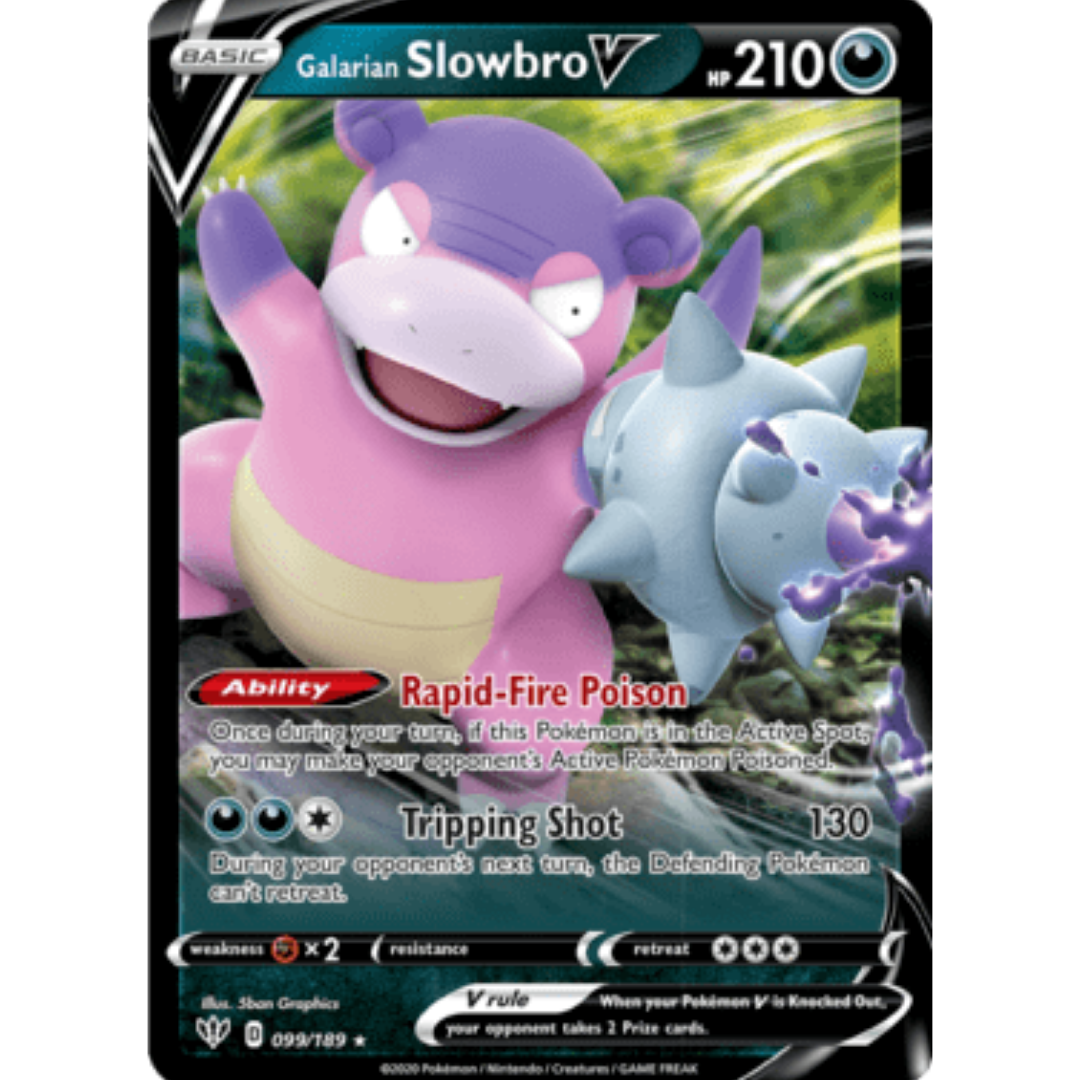 Galarian Slowbro V 099 - Holofoil SWSH03 Darkness Ablaze - Ultra Rare