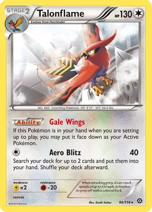 Talonflame 096 XY Steam Siege - Rare