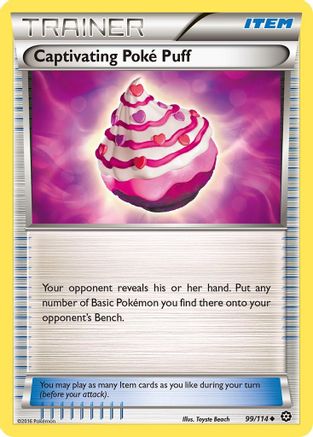 Captivating Poke Puff 099 - Reverse Holofoil XY Steam Siege - Uncommon