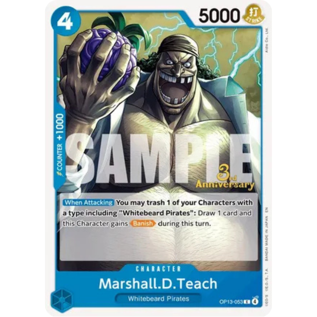 Marshall.D.Teach (OP13-053) - Carrying On His Will: 3rd Anniversary Tournament Cards