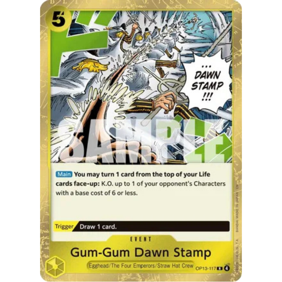 Gum-Gum Dawn Stamp (OP13-117) - Carrying On His Will Foil
