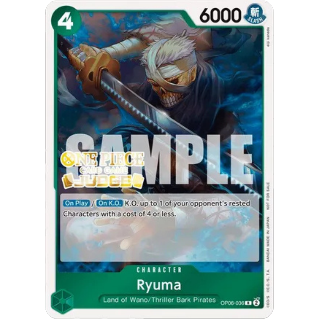 Ryuma (Judge Pack Vol. 4) (OP06-036) - One Piece Promotion Cards Foil