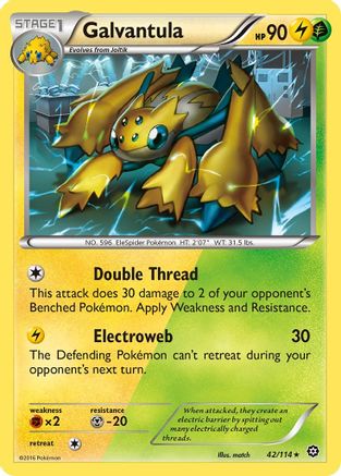 Galvantula 042 - Reverse Holofoil XY Steam Siege - Rare