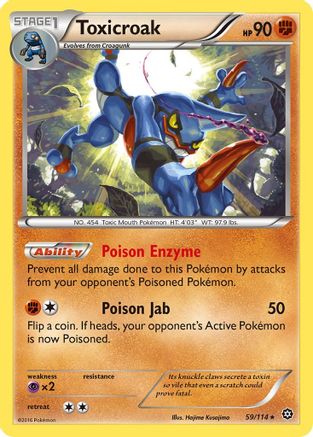 Toxicroak/114 - Reverse Holofoil XY Steam Siege - Rare