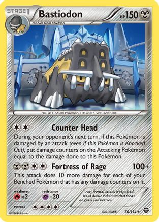 Bastiodon 070 XY Steam Siege - Rare