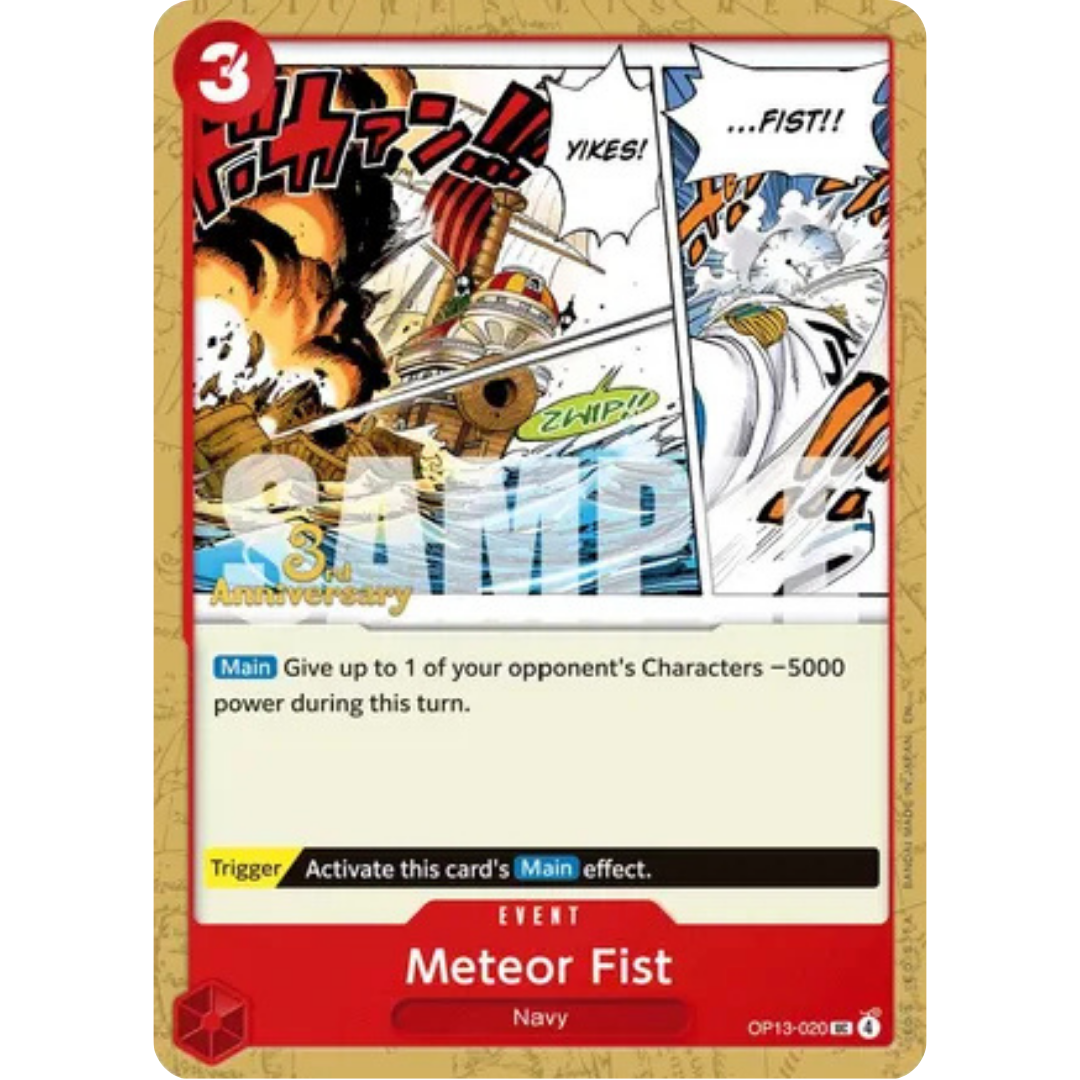 Meteor Fist (OP13-020) - Carrying On His Will: 3rd Anniversary Tournament Cards