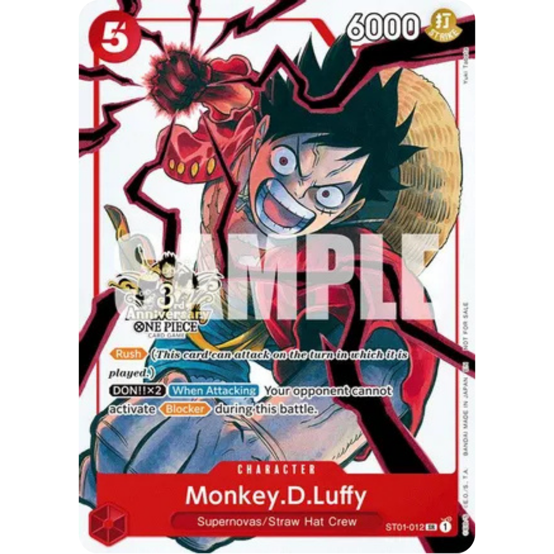 Monkey.D.Luffy - ST01-012 (3rd Anniversary Tournament 3 Brothers Pack) (ST01-012) - Carrying On His Will: 3rd Anniversary Tournament Cards