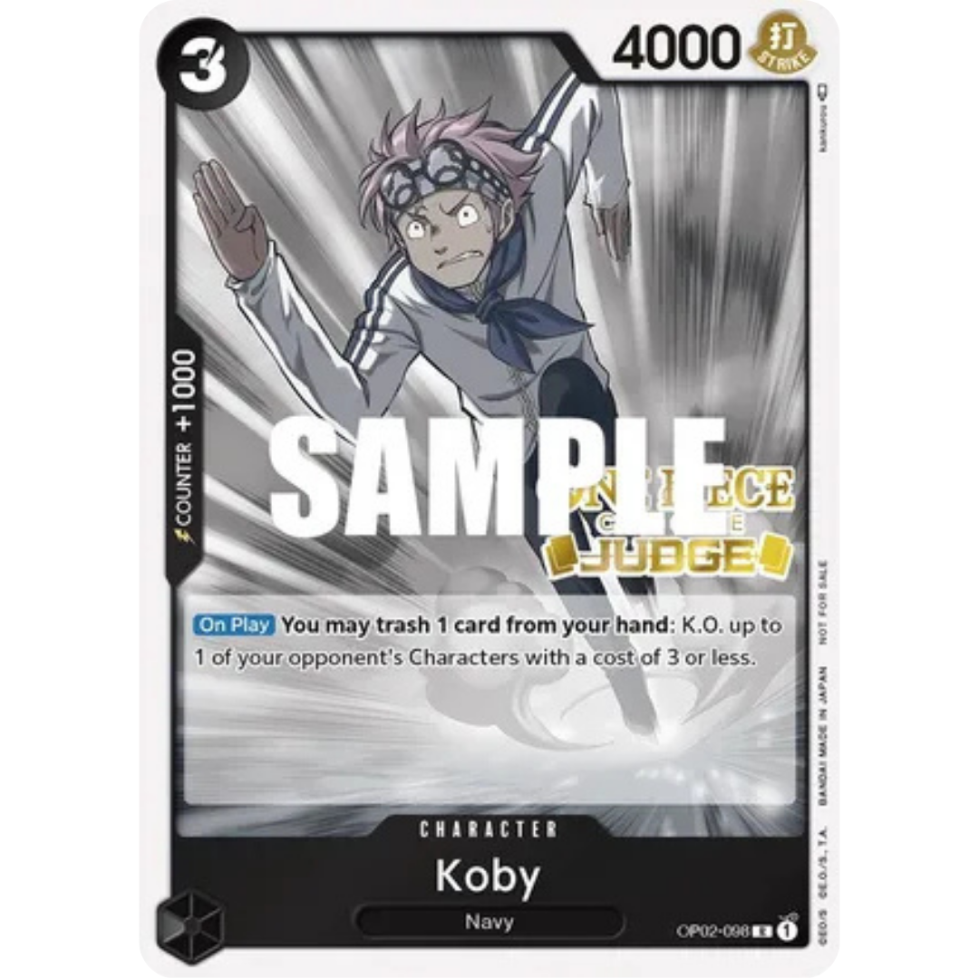 Koby (Judge) (OP02-098) - One Piece Promotion Cards Foil