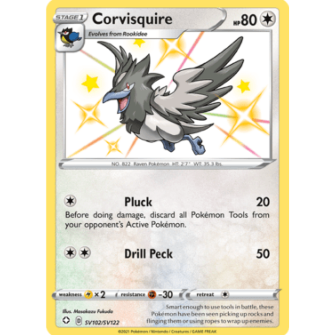 Corvisquire SV102 - Holofoil Shining Fates Shiny Vault - Shiny Holo Rare