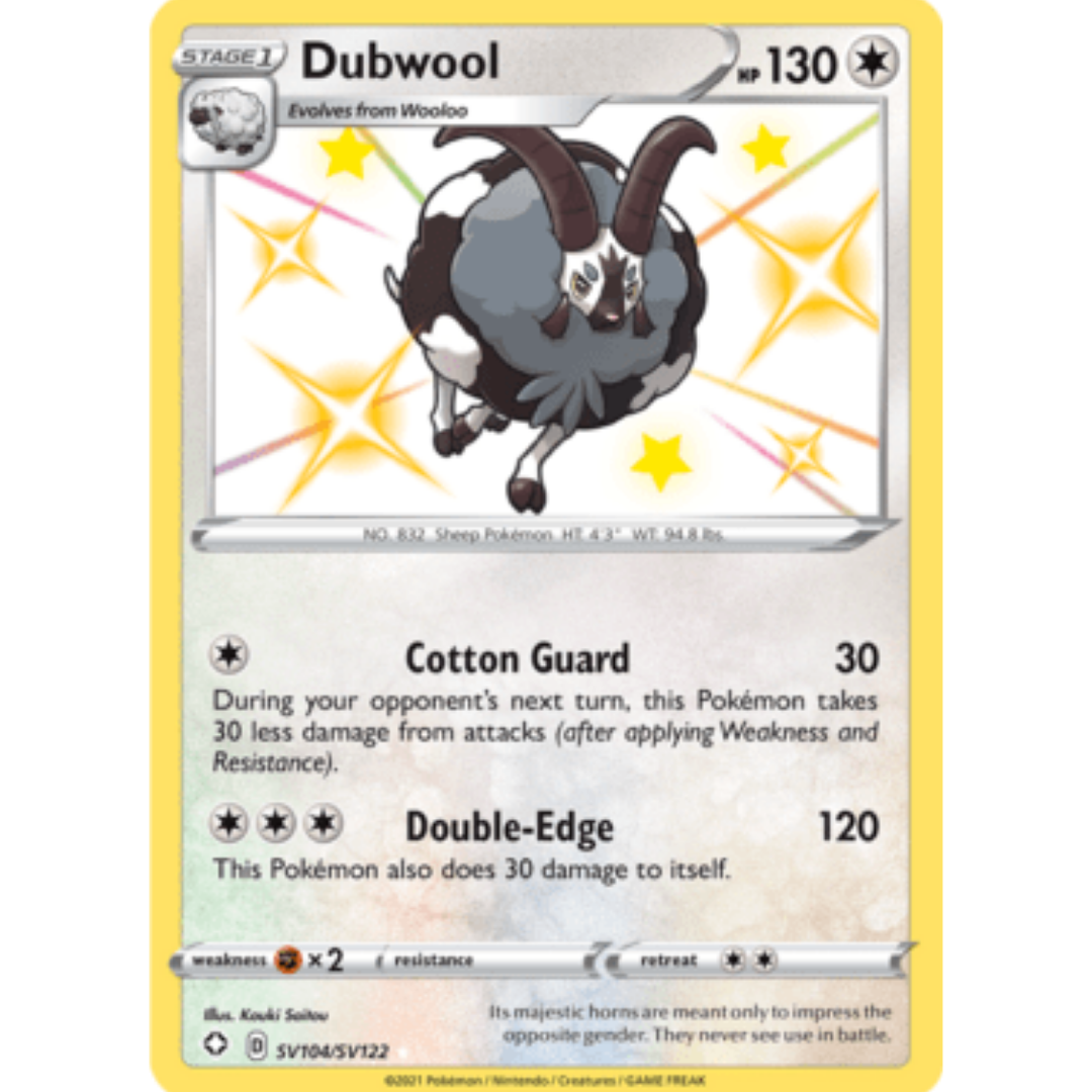 Dubwool SV104 - Holofoil Shining Fates Shiny Vault - Shiny Holo Rare